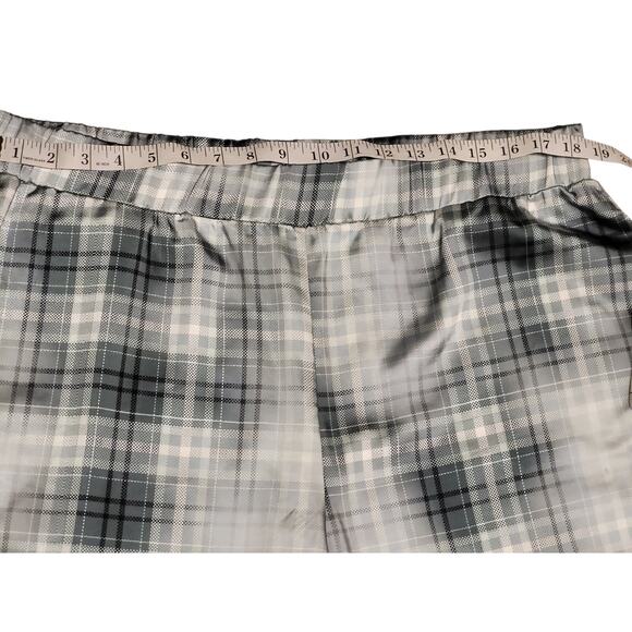 Alfani Wide Leg Plazzo Pants Women's Size XL Green Plaid High-Rise 36WX29L NWT - Picture 3 of 8